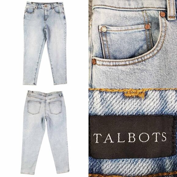 Talbots Jeans Size 10 Blue Everyday Relaxed Light Wash Stretch High Rise - Picture 1 of 9
